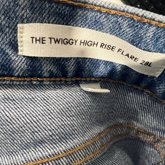 Denim Forum The Twiggy 60's High Rise Flare Aritzia Size - Picture 4 of 11